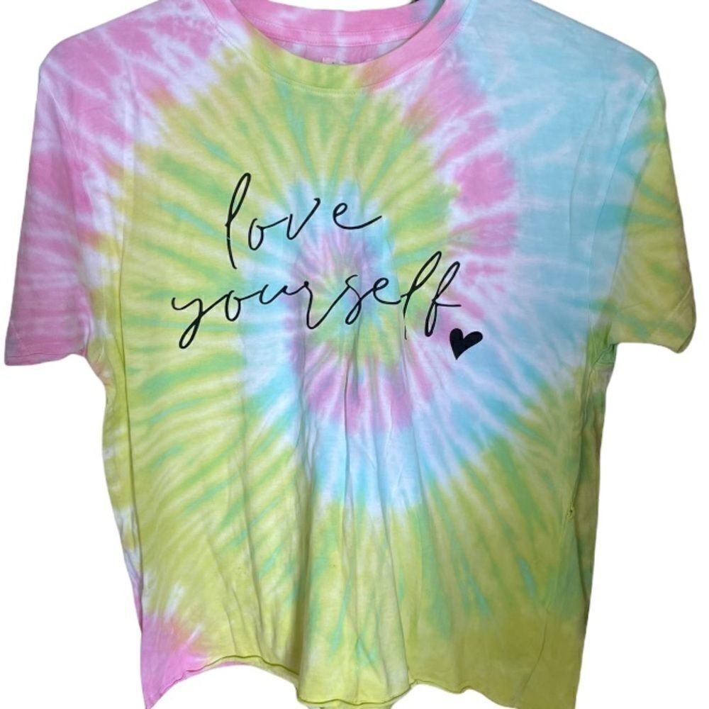 New Tie Dye Top - Love Yourself - Size Small